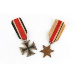 Property of a deceased estate - military medals - a Second World War 1939 Third Reich Iron Cross,