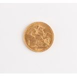 Property of a lady - gold coin - a 1907 Edward VII gold full sovereign.