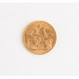 Property of a lady - gold coin - a 1914 George V gold full sovereign.