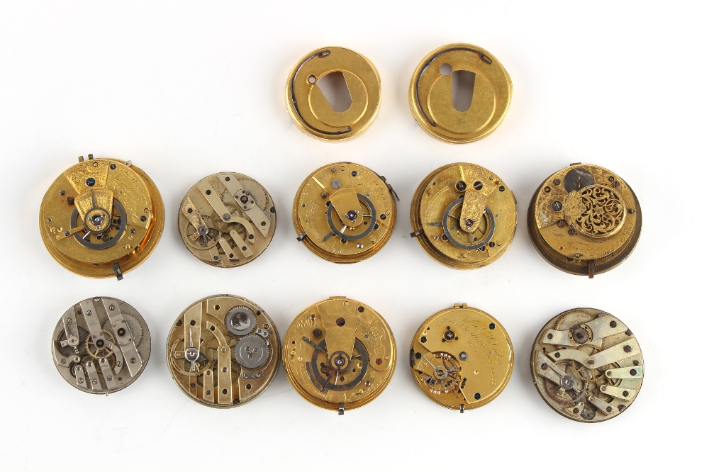 The Henry & Tricia Byrom Collection - a group of ten pocket watch movements including McCabe and - Image 2 of 2