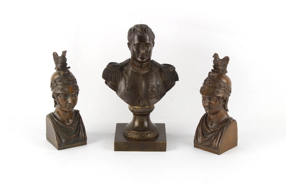 Property of a gentleman - a 19th century French patinated bronze bust of Napoleon Buonaparte,