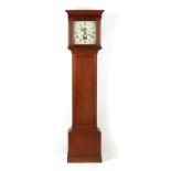 Property of a lady - an oak 30-hour longcase clock, with birdcage posted movement striking on a