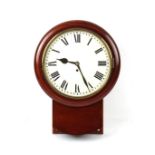 Property of a deceased estate - a mahogany cased drop dial wall clock, late 19th / early 20th