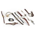 The Henry & Tricia Byrom Collection - a group of ten vintage wristwatches, gentleman's and lady's,