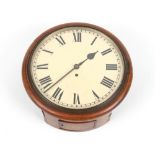 Property of a gentleman - a late 19th / early 20th century mahogany cased wall clock with fusee