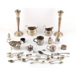 Property of a lady - a quantity of assorted silver including a George III silver milk jug by