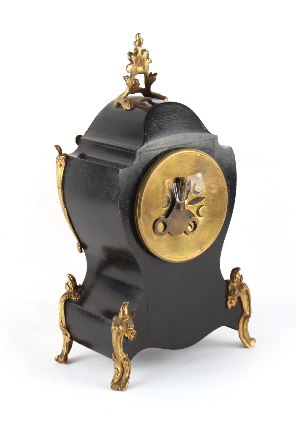 Property of a gentleman - a late 19th century French Boulle style mantel clock timepiece, 12. - Image 2 of 2