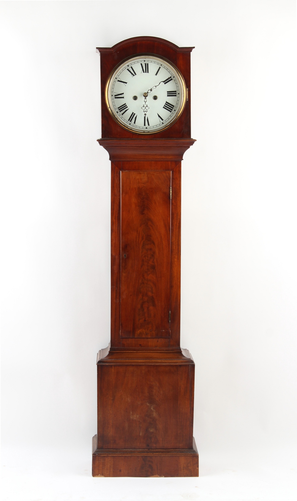 Property of a gentleman - a small early 19th century George IV mahogany cottage longcase clock, with