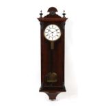 Property of a gentleman - a 19th century Vienna regulator style wall clock timepiece, with brass