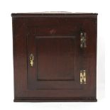 Property of a gentleman - a small 18th century oak corner wall cupboard, of good colour, the
