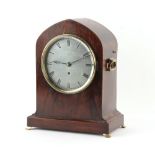 The Henry Tricia Byrom Collection - an early Victorian mahogany lancet cased mantel clock timepiece,