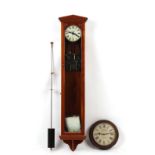 Property of a deceased estate - a Synchronome Electric, London master clock, 56.75ins. (144cms.)