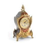 Property of a gentleman - a late 19th century French Boulle style mantel clock timepiece, 12.