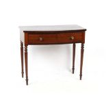 Property of a gentleman - an early 19th century Regency period mahogany bow-fronted side table