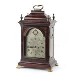 The Henry & Tricia Byrom Collection - a fruitwood cased table clock, circa 1750, the movement &