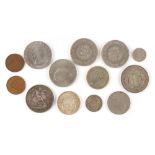Property of a lady - a small quantity of GB coins including an 1890 QV silver Crown and a 1914