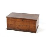 Property of a lady - a George III elm box, 30.25ins. (77cms.) wide (overall).