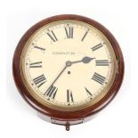 The Henry & Tricia Byrom Collection - a mahogany circular cased wall clock timepiece, with single
