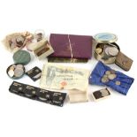 Property of a lady - coins - a box containing assorted coins including late 19th / early 20th