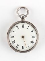 The Henry & Tricia Byrom Collection - a George IV silver cased open faced pocket watch, hallmarked