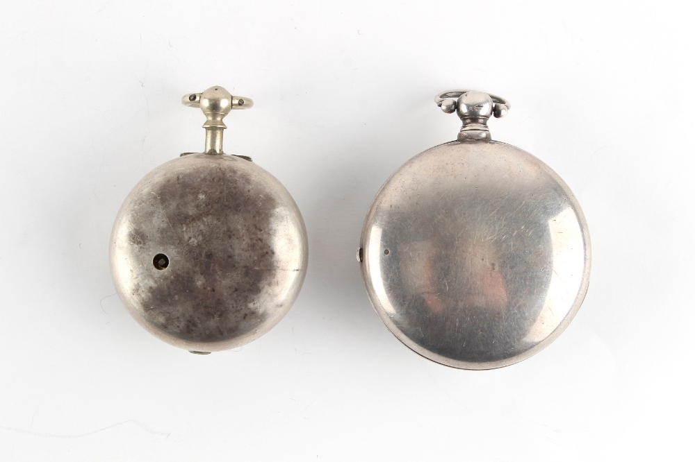 The Henry & Tricia Byrom Collection - a George IV silver pair cased pocket watch, with verge fusee - Image 2 of 3