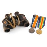 Property of a deceased estate - a pair of WWI military medals awarded to M2-270061 Pte. J.C.