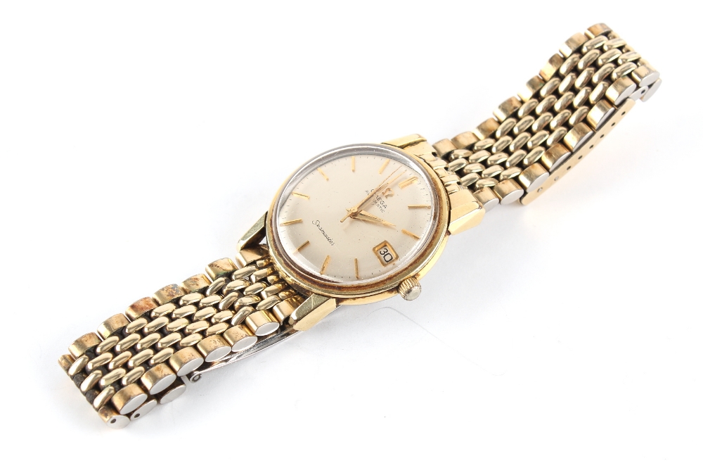 Property of a deceased estate - a gentleman's Omega Seamaster automatic gold plated wristwatch, with - Image 2 of 3