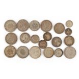 Property of a deceased estate - coins - a quantity of UK silver coinage, all pre-1919, including