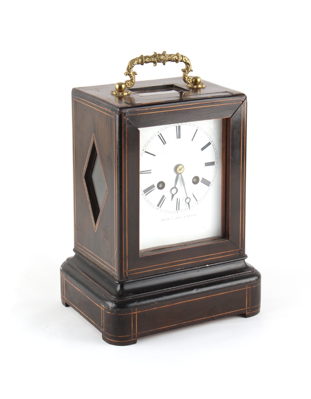 Property of a gentleman - a mid 19th century French mantel clock, the two-train movement with