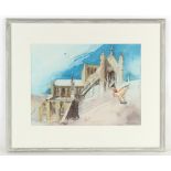 Property of a lady - Keith Bennett (modern British) - WINCHESTER CATHEDRAL - watercolour, 19 by