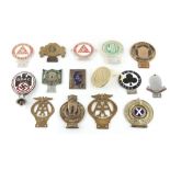 Property of a deceased estate - a collection of automobilia - a group of 15 car badges including