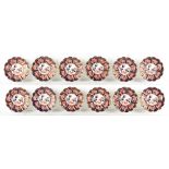 Property of a lady - a set of twelve late 19th / early 20th century Foley China imari pattern