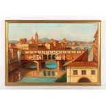 Property of a lady - Perrini or Perrin (second half 20th century) - PONTE VECCHIO, FLORENCE - oil on