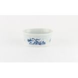 Property of a lady - a collection of early English blue & white porcelain - a Worcester oval