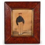 Property of a deceased estate - English naive school, early / mid 19th century - PORTRAIT OF A