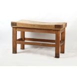 Property of a gentleman - a butcher's block, approximately 48.5ins. (123cms.) long.