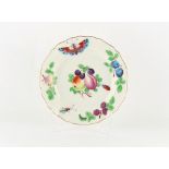 Property of a lady - a collection of early English porcelain - a Worcester polychrome plate, circa
