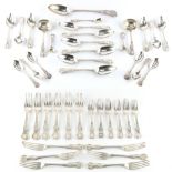 Property of a lady - a good quality Victorian silver king's pattern thirty-six piece cutlery set,