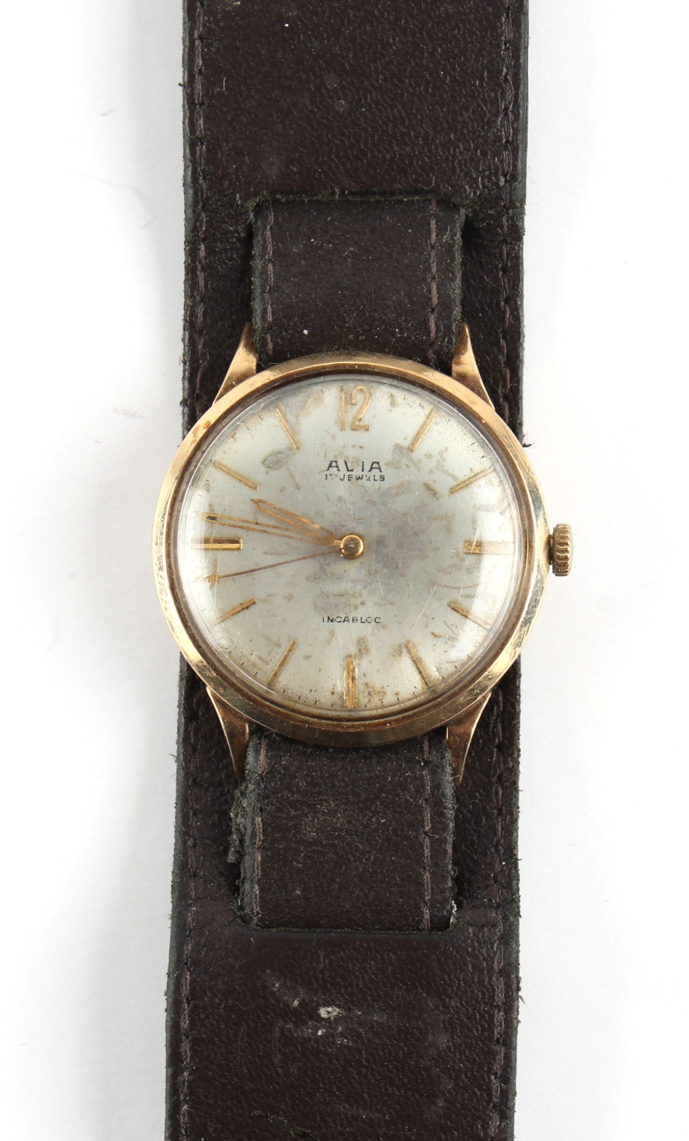 Property of a deceased estate - a gentleman's Avia 9ct gold cased wristwatch, with 17-jewel - Image 2 of 2