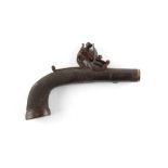 Property of a lady - an early 19th century flintlock pistol, the lock engraved 'GOODWIN & CO.'