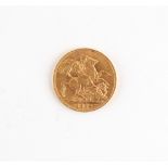 Property of a lady - gold coin - a 1909 Edward VII gold full sovereign.