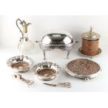 Property of a deceased estate - a quantity of silver plated items including a roll-top breakfast