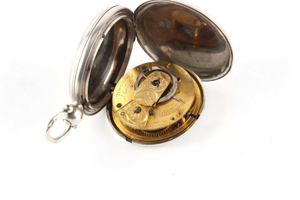 The Henry & Tricia Byrom Collection - a 19th century silver full hunter cased pocket watch, the - Image 4 of 4