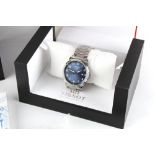 Property of a deceased estate - a gentleman's Tissot stainless steel cased wristwatch with blue dial