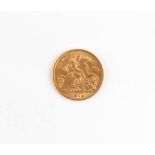 Property of a lady - gold coin - a 1914 George V gold half sovereign.