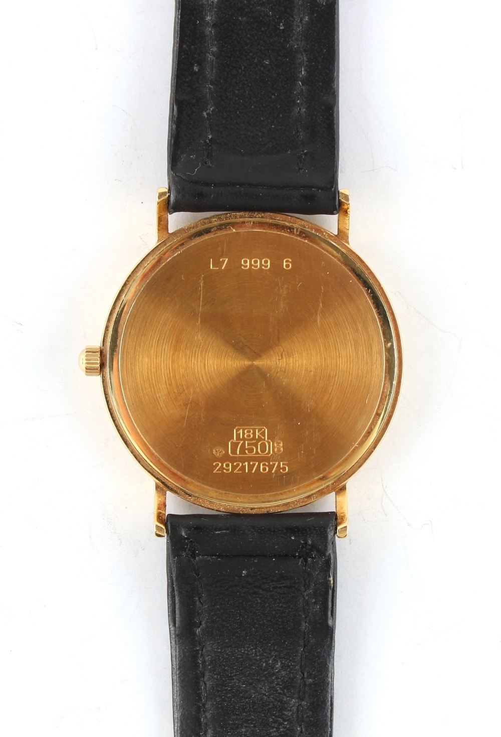 Property of a lady - a gent's Longines 18ct gold cased quartz wristwatch, with date aperture, on - Image 3 of 3