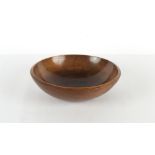 Property of a deceased estate - a turned sycamore treen bowl, 18th / 19th century, of good colour,