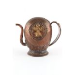 Property of a lady - a rare Tibetan or Nepalese copper Cadogan wine ewer or teapot, 18th / 19th