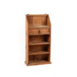 Property of a deceased estate - a small pine open bookcase or wallshelves, with drawer, 21.25ins. (