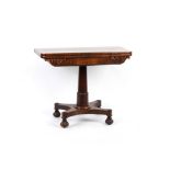 Property of a lady - an early 19th century Regency period rosewood swivel-top foldover card or games